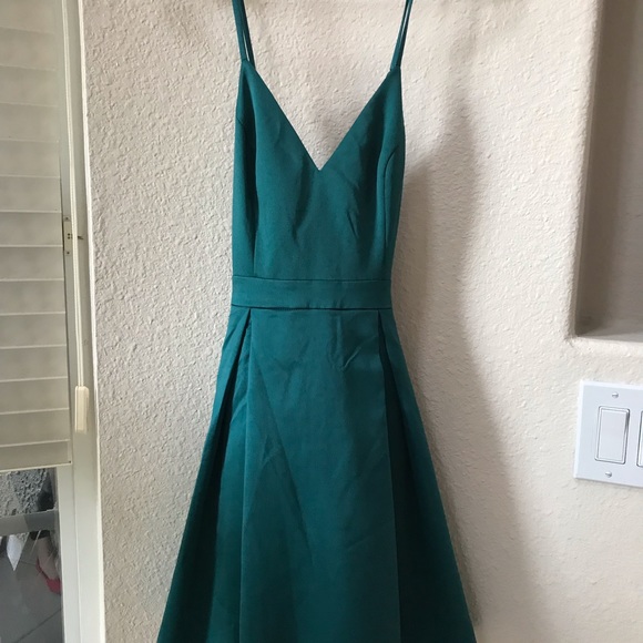 Lulu’s Emerald/Teal skater dress Small - Picture 4 of 9